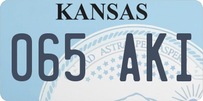 KS license plate 065AKI