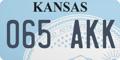 KS license plate 065AKK
