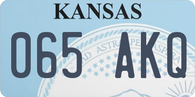 KS license plate 065AKQ