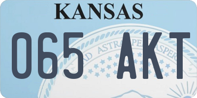 KS license plate 065AKT