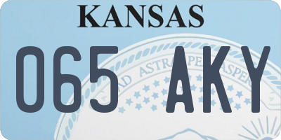 KS license plate 065AKY