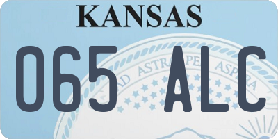 KS license plate 065ALC