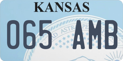 KS license plate 065AMB