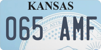 KS license plate 065AMF