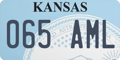 KS license plate 065AML