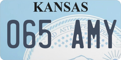 KS license plate 065AMY
