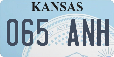 KS license plate 065ANH