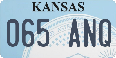 KS license plate 065ANQ