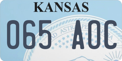 KS license plate 065AOC