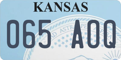 KS license plate 065AOQ