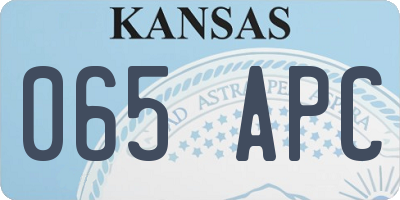 KS license plate 065APC