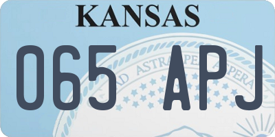 KS license plate 065APJ