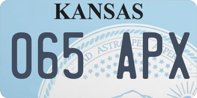 KS license plate 065APX