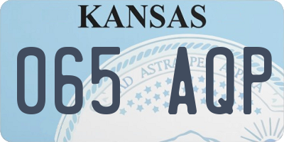 KS license plate 065AQP