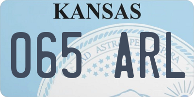 KS license plate 065ARL