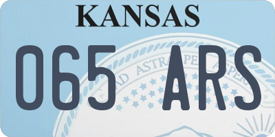 KS license plate 065ARS