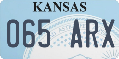 KS license plate 065ARX