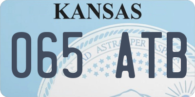 KS license plate 065ATB