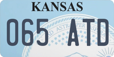 KS license plate 065ATD
