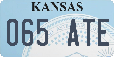 KS license plate 065ATE