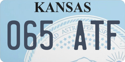 KS license plate 065ATF