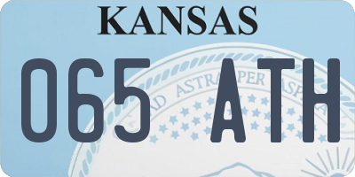 KS license plate 065ATH