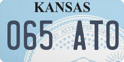KS license plate 065ATO