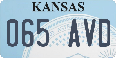 KS license plate 065AVD