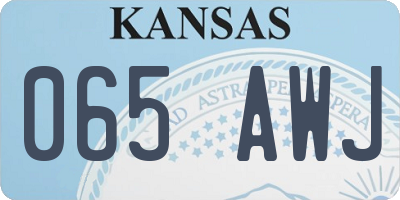 KS license plate 065AWJ