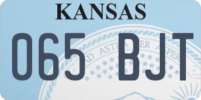 KS license plate 065BJT