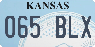 KS license plate 065BLX