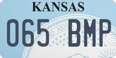 KS license plate 065BMP