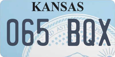KS license plate 065BQX
