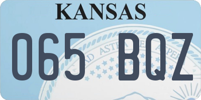 KS license plate 065BQZ