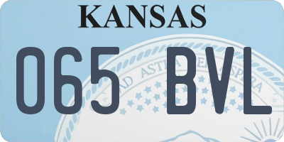 KS license plate 065BVL