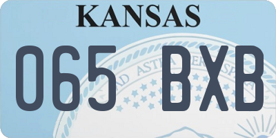 KS license plate 065BXB