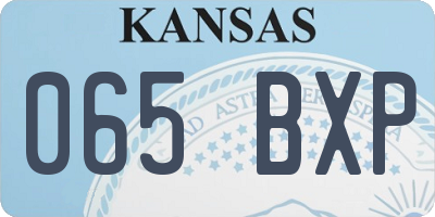 KS license plate 065BXP