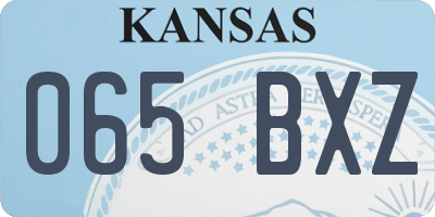 KS license plate 065BXZ