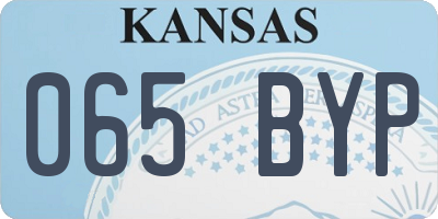 KS license plate 065BYP