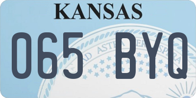 KS license plate 065BYQ