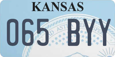 KS license plate 065BYY