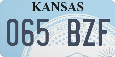 KS license plate 065BZF