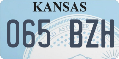 KS license plate 065BZH