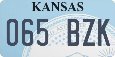 KS license plate 065BZK