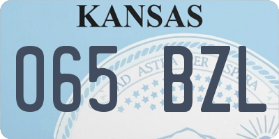 KS license plate 065BZL