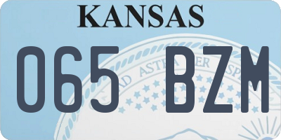 KS license plate 065BZM