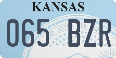 KS license plate 065BZR