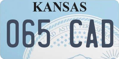 KS license plate 065CAD