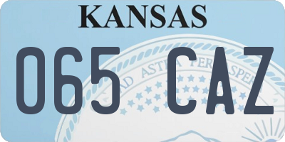 KS license plate 065CAZ