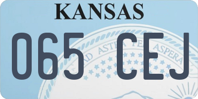 KS license plate 065CEJ